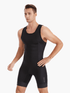 Front angled view of the Pontoon Performance Rowing Suit, also known as a Unisuit, Zootie, or AIO, in black, featuring flat lock stitching and moisture-wicking fabric for superior comfort and performance.