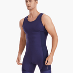 Side view of the Pontoon Performance Unisuit, showcasing over-the-shoulder straps, silicone leg grippers, and a sleek fit designed for elite rowing performance.