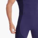 Close-up side view of the Pontoon Performance Rowing Suit’s shorts, featuring flat lock stitching and silicone leg grippers for durability and a secure fit