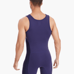 Back view of the Pontoon Performance Zootie, featuring over-the-shoulder straps, flatlocked seams, and a seamless design for maximum comfort during rowing.