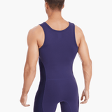 Back view of the Pontoon Performance Zootie, featuring over-the-shoulder straps, flatlocked seams, and a seamless design for maximum comfort during rowing.