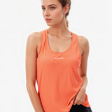 Cooling Sports Tank for Women – Coral – Ribbed Lycra Fit for Summer Training
