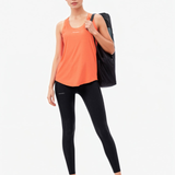 Cooling Sports Tank for Women – Coral – Ribbed Lycra Fit for Summer Training