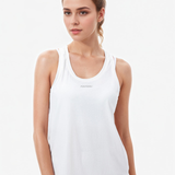Women’s Summer Training Tank – Ribbed Fit – White – Lightweight & Breathable