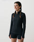 Women’s Breeze Mesh Quarter Zip – Lightweight Performance Top – Black