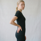 Women’s Rowing Baselayer UV Tee – Short Sleeve – SolarShield (Black)