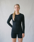 Women’s Rowing Baselayer UV Tee – Long Sleeve – SolarShield - Black
