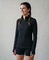Women’s Breeze Mesh Quarter Zip – Lightweight Performance Top – Black