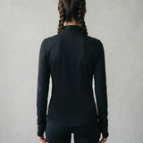 Women’s Breeze Mesh Quarter Zip – Lightweight Performance Top – Black