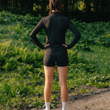 Women’s Breeze Mesh Quarter Zip – Lightweight Performance Top – Black