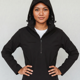 Women’s Rowing Spray Jacket – SprayShield Pro – Black Lightweight Water-Resistant Outerwear