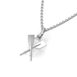 Crossed Oars Pendant - Strokeside Designs rowing gifts - rowing jewellery