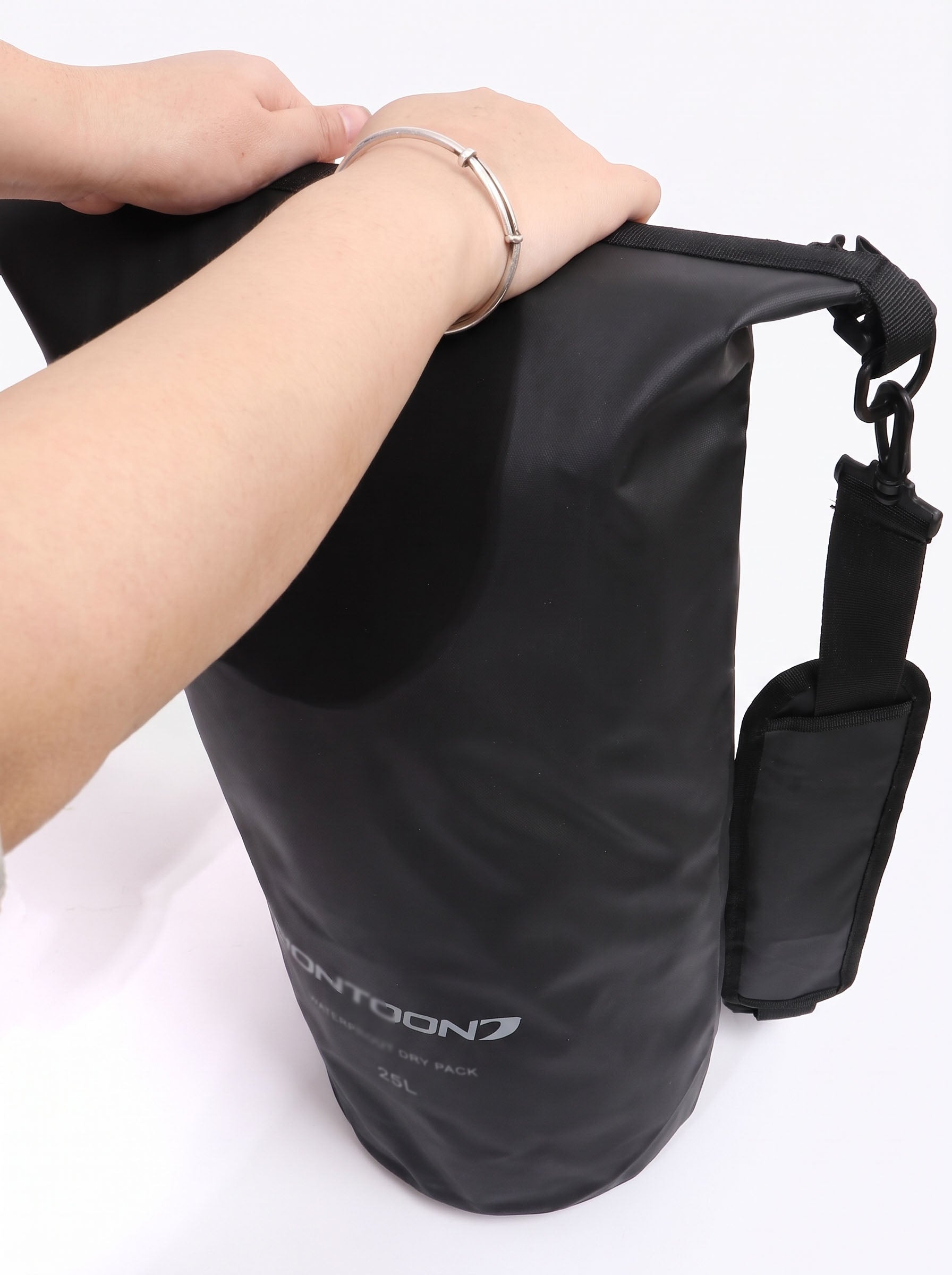 Pontoon 25L Waterproof Dry Pack, Black, view 4