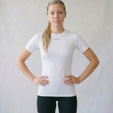 Women’s Rowing Baselayer UV Tee – Short Sleeve – SolarShield (White)