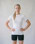 Women’s Rowing Baselayer UV Tee – Short Sleeve – SolarShield (White)