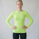 Women’s Rowing Baselayer UV Tee – Long Sleeve – SolarShield - High Viz