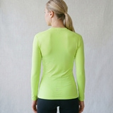 Women’s Rowing Baselayer UV Tee – Long Sleeve – SolarShield - High Viz