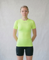 Women’s Rowing Baselayer UV Tee – Short Sleeve – SolarShield (High Viz)