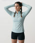 Women’s Breeze Mesh Quarter Zip – Quick-Dry Activewear – Light Green