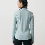 Women’s Breeze Mesh Quarter Zip – Quick-Dry Activewear – Light Green