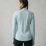 Women’s Breeze Mesh Quarter Zip – Quick-Dry Activewear – Light Green