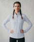 Women’s Mesh ¼ Zip Active Top – Breathable & Lightweight – Grey