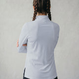 Women’s Mesh ¼ Zip Active Top – Breathable & Lightweight – Grey