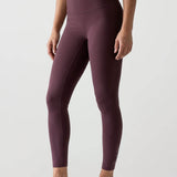 Women's High Waisted Leggings, Plum