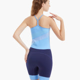 Rear angled view of the Regatta Pro Women’s Elite Rowing Suit, highlighting double-lined seat protection and over-the-shoulder straps for an unrestricted range of motion.