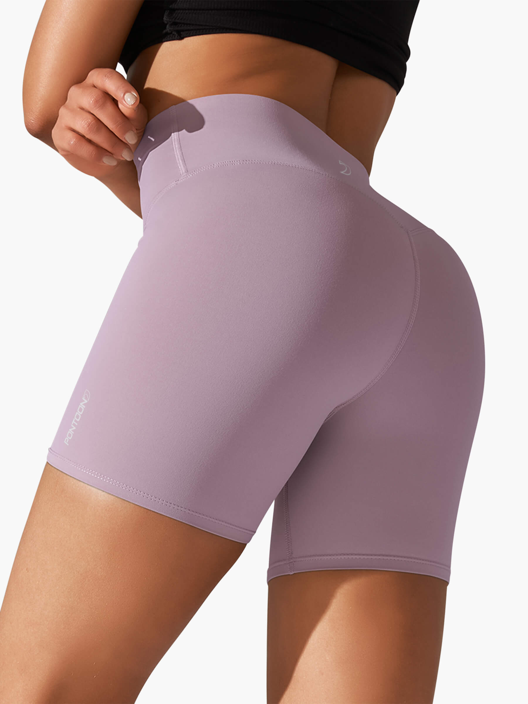 Freestyle High Waisted Shorts (Lilac)