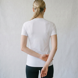 Women’s Rowing Baselayer UV Tee – Short Sleeve – SolarShield (White)