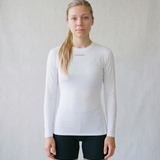 Women’s Rowing Baselayer UV Tee – Long Sleeve – SolarShield (White)
