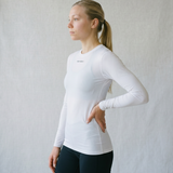Women’s Rowing Baselayer UV Tee – Long Sleeve – SolarShield (White)