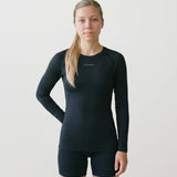 Women’s Rowing Baselayer UV Tee – Long Sleeve – SolarShield - Black