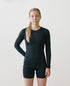 Women’s Rowing Baselayer UV Tee – Long Sleeve – SolarShield - Black