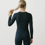 Women’s Rowing Baselayer UV Tee – Long Sleeve – SolarShield - Black