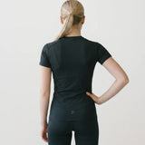 Women’s Rowing Baselayer UV Tee – Short Sleeve – SolarShield (Black)