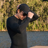 Men’s Rowing Baselayer – Long Sleeve UV Tee – SolarShield – Black