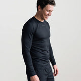 Men’s Rowing Baselayer – Long Sleeve UV Tee – SolarShield – Black