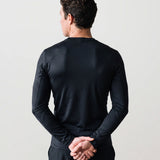 Men’s Rowing Baselayer – Long Sleeve UV Tee – SolarShield – Black