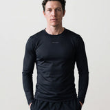 Men’s Rowing Baselayer – Long Sleeve UV Tee – SolarShield – Black
