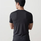 Men’s Rowing Baselayer Tee – Short Sleeve – SolarShield – Black UV Top