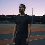 Men’s Rowing Baselayer Tee – Short Sleeve – SolarShield – Black UV Top