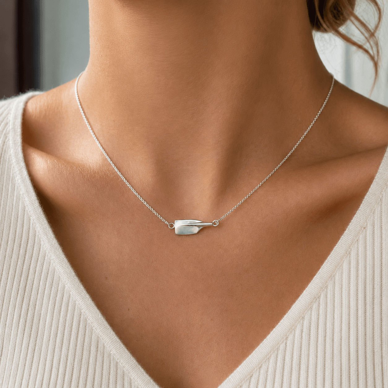 Rowing Chain Necklace - Strokeside Designs rowing gifts - rowing jewellery