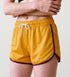 Women's Retro Sports Shorts, Mustard and Burgundy