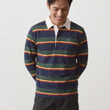 Classic Rugby Jersey – Navy and Green Stripes