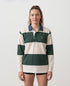Classic Rugby Jersey - Green and Cream Stripes