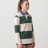 Classic Rugby Jersey - Green and Cream Stripes