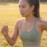 FlexiFit Sports Bra, Matcha Latte, view 4