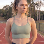 FlexiFit Sports Bra, Matcha Latte, view 2
